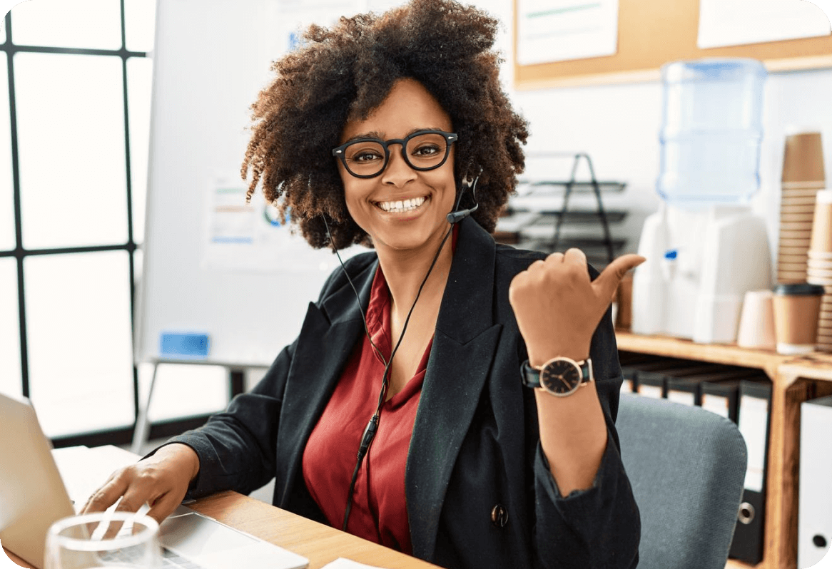 A smiling woman